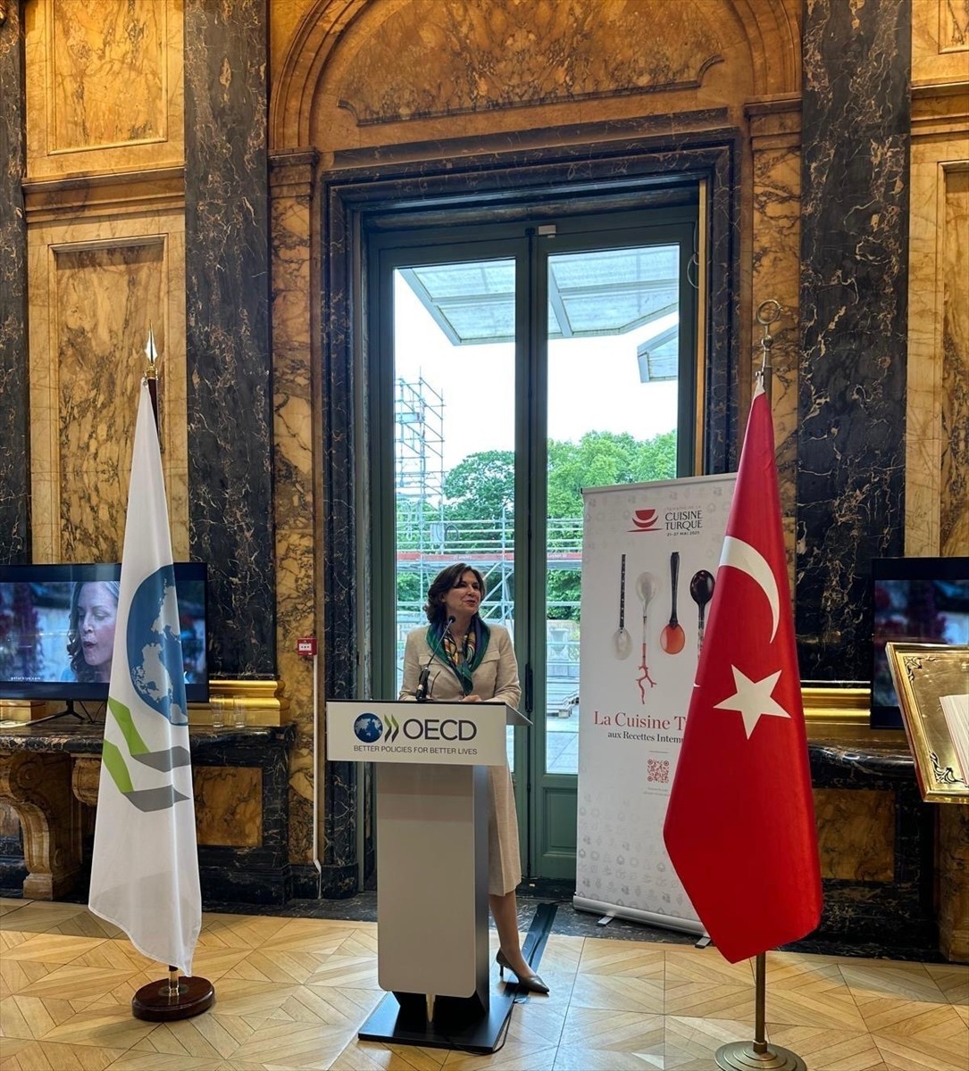 Fransa'nın başkenti Paris'te bulunan Ekonomik İşbirliği ve Kalkınma Örgütü (OECD) merkezinde, Türk...