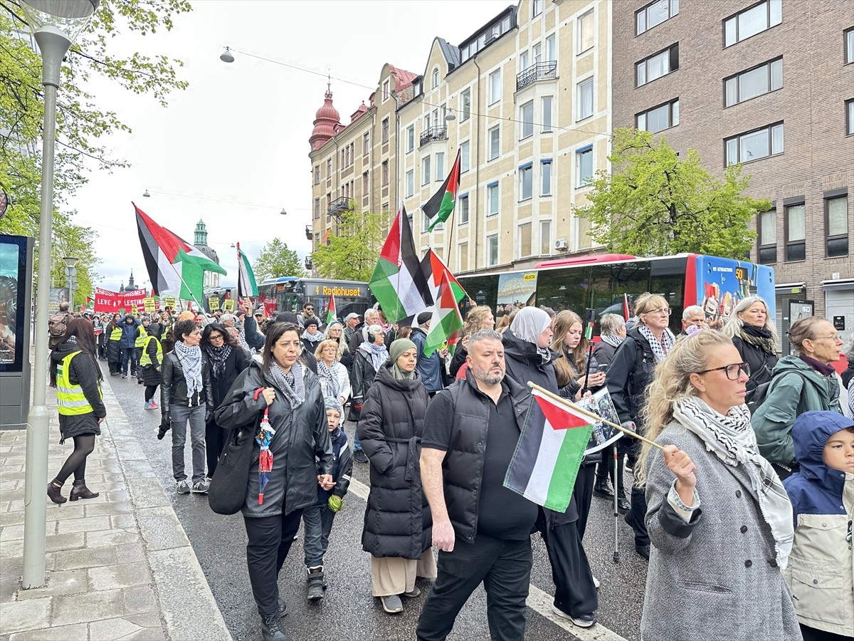 İsveç’in başkenti Stockholm’de, Filistinlilerin “Büyük Felaket” (Nekbe) olarak andığı 15 Mayıs...