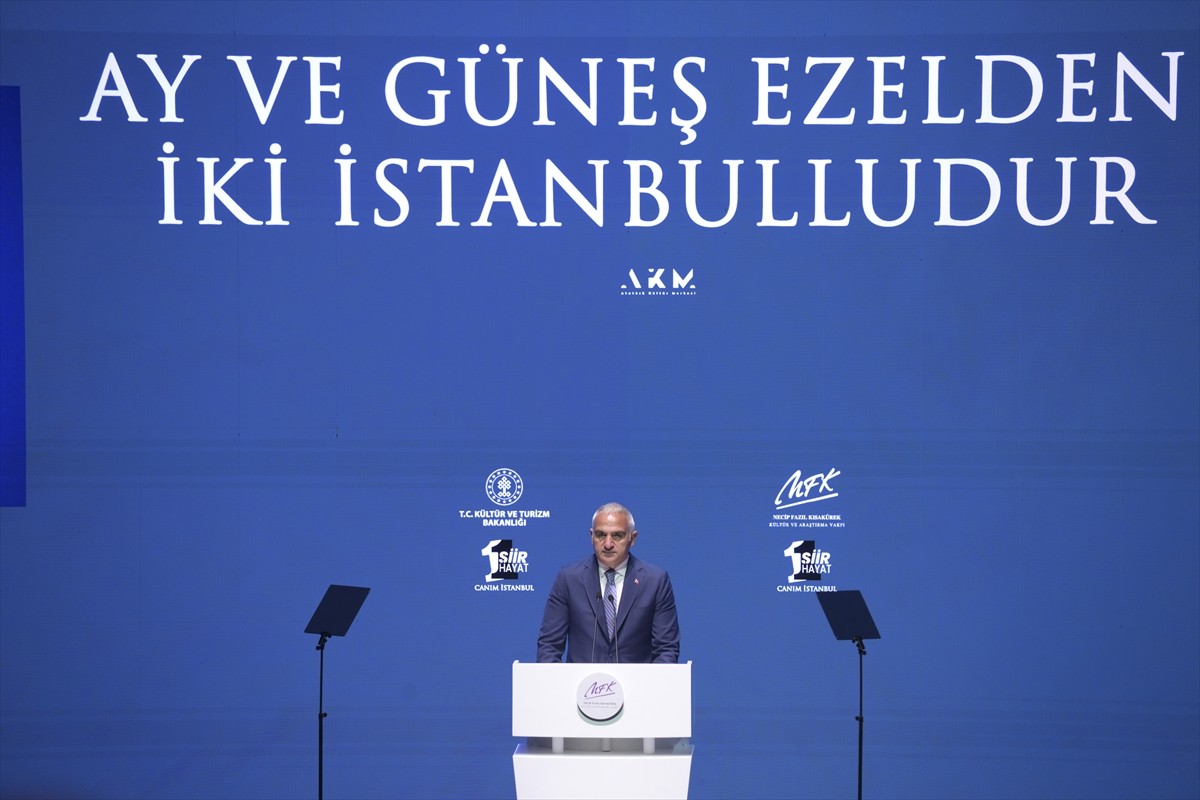 Kültür ve Turizm Bakanı Mehmet Nuri Ersoy, Necip Fazıl Kısakürek Kültür ve Araştırma Vakfınca...