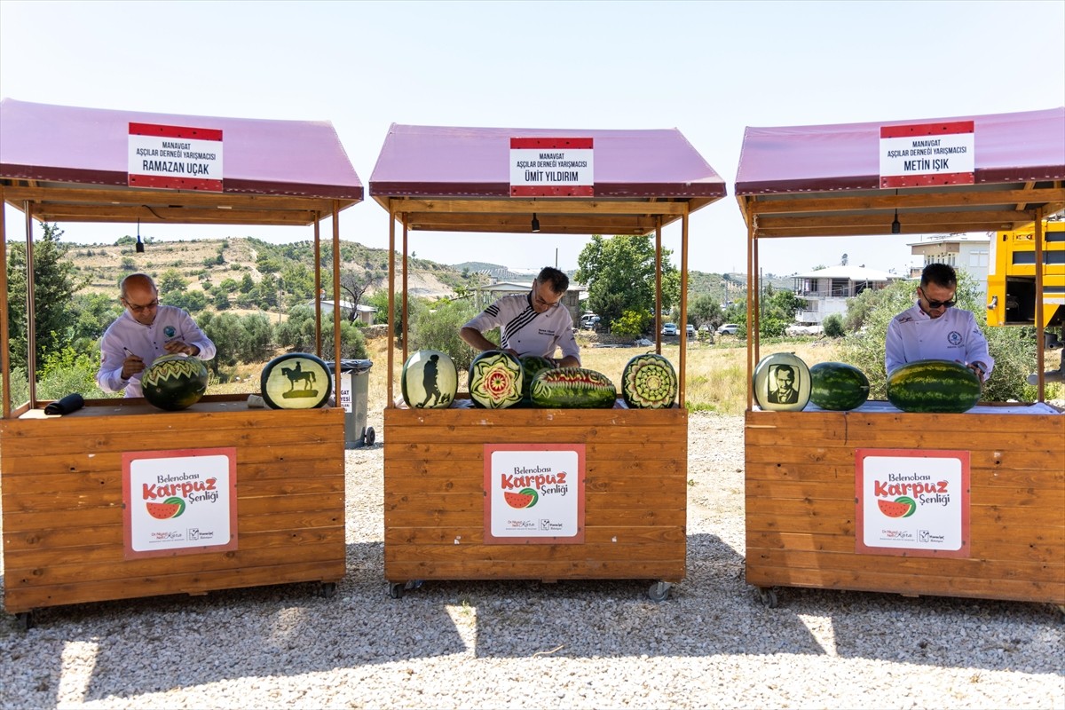 Antalya'nın Manavgat ilçesinde "Belenobası Karpuz Şenliği" düzenlendi. Şenlikte, en iyi karpuz ve...