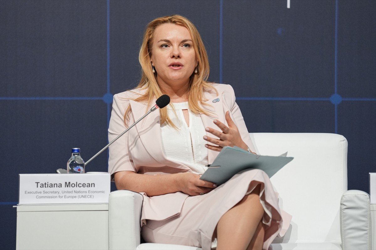 Birleşmiş Milletler Avrupa Ekonomik Komisyonu (UNECE) İcra Sekreteri Tatiana Molcean, İstanbul...