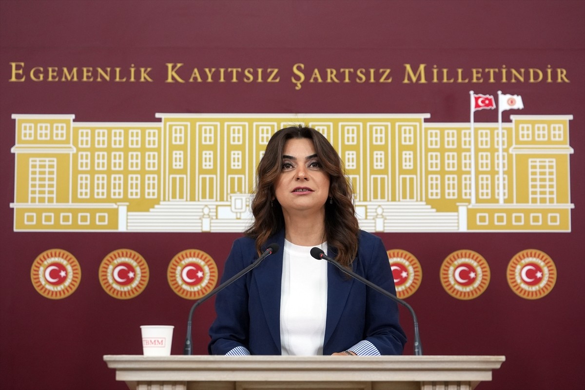 DEM Parti Grup Başkanvekili Gülistan Kılıç Koçyiğit, TBMM'de basın toplantısı düzenledi.