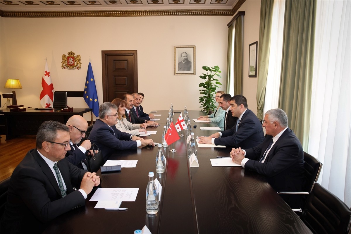 Gürcistan Parlamentosu Başkanı Şalva Papuaşvili (sağ 2), TBMM Güvenlik ve İstihbarat Komisyonu...