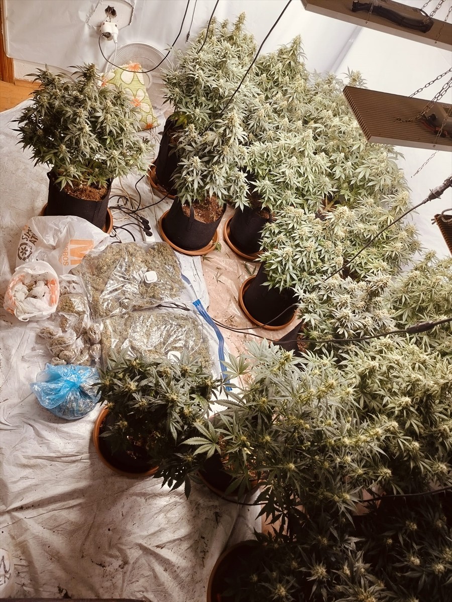 İzmir'in Bornova ilçesinde evinin odasında kurduğu sera sistemiyle uyuşturucu madde yetiştiren...