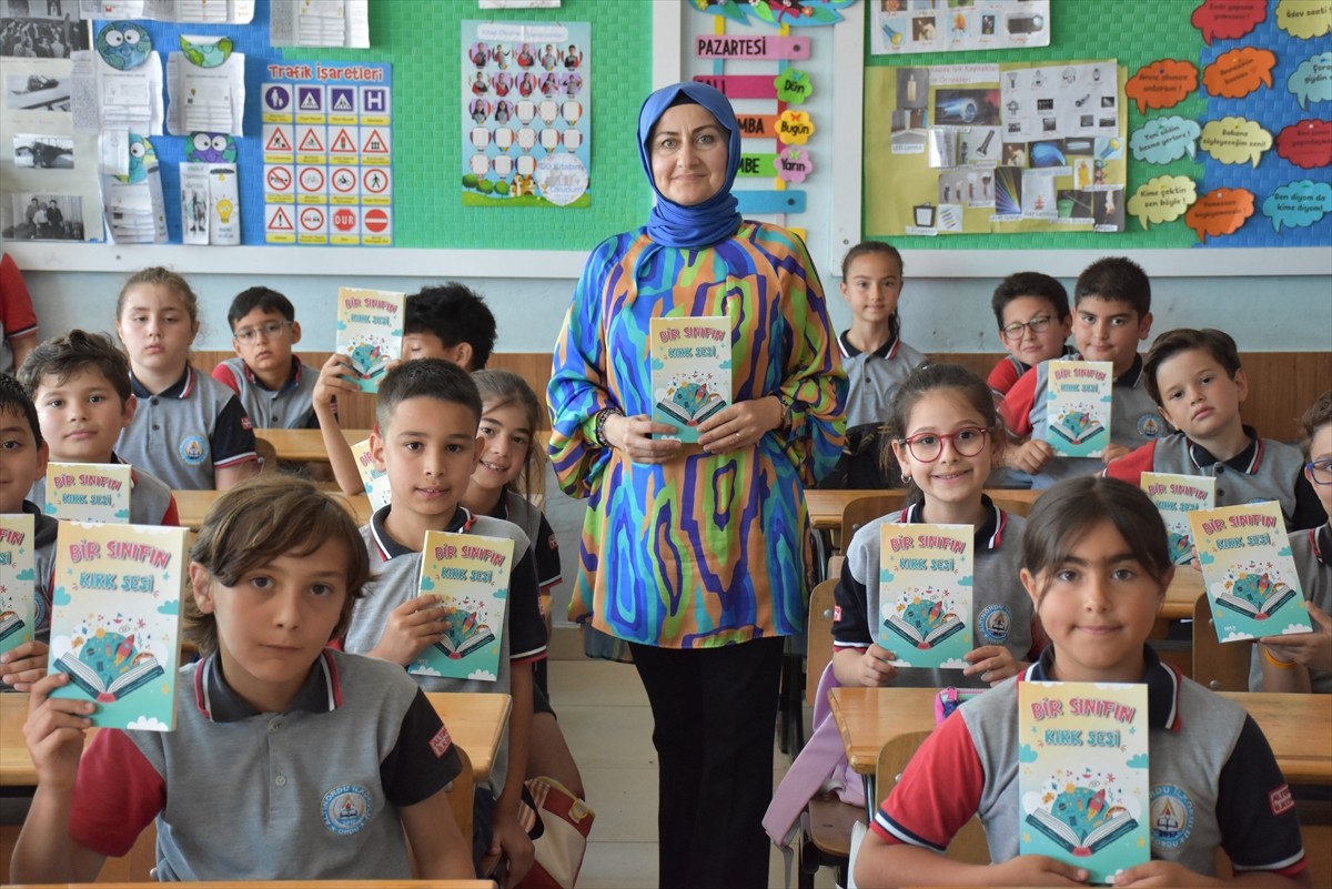 Ordu'da ilkokul öğrencilerinin kaleme aldığı, "Bir Sınıfın Kırk Sesi" adlı hikaye kitabı...