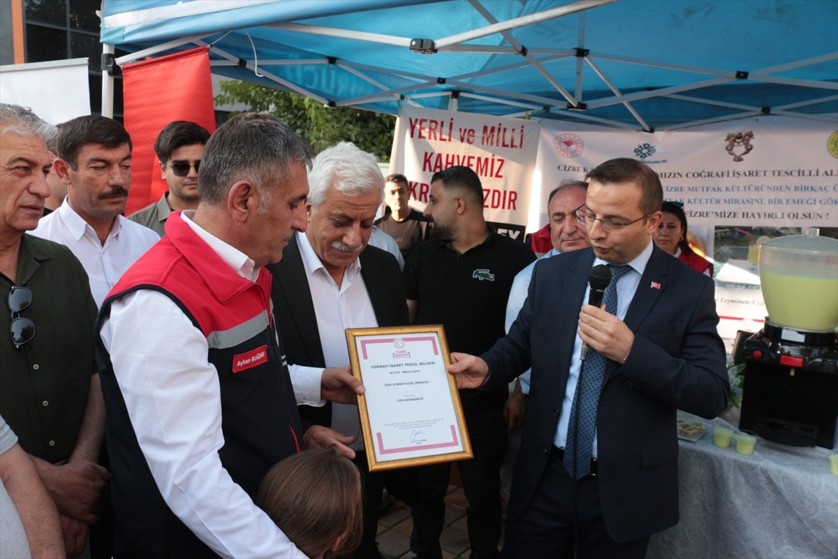 Şırnak'ta Türk Patent ve Marka Kurumunca (TÜRKPATENT) tescillenen "Cizre Leyminete/Cizre...