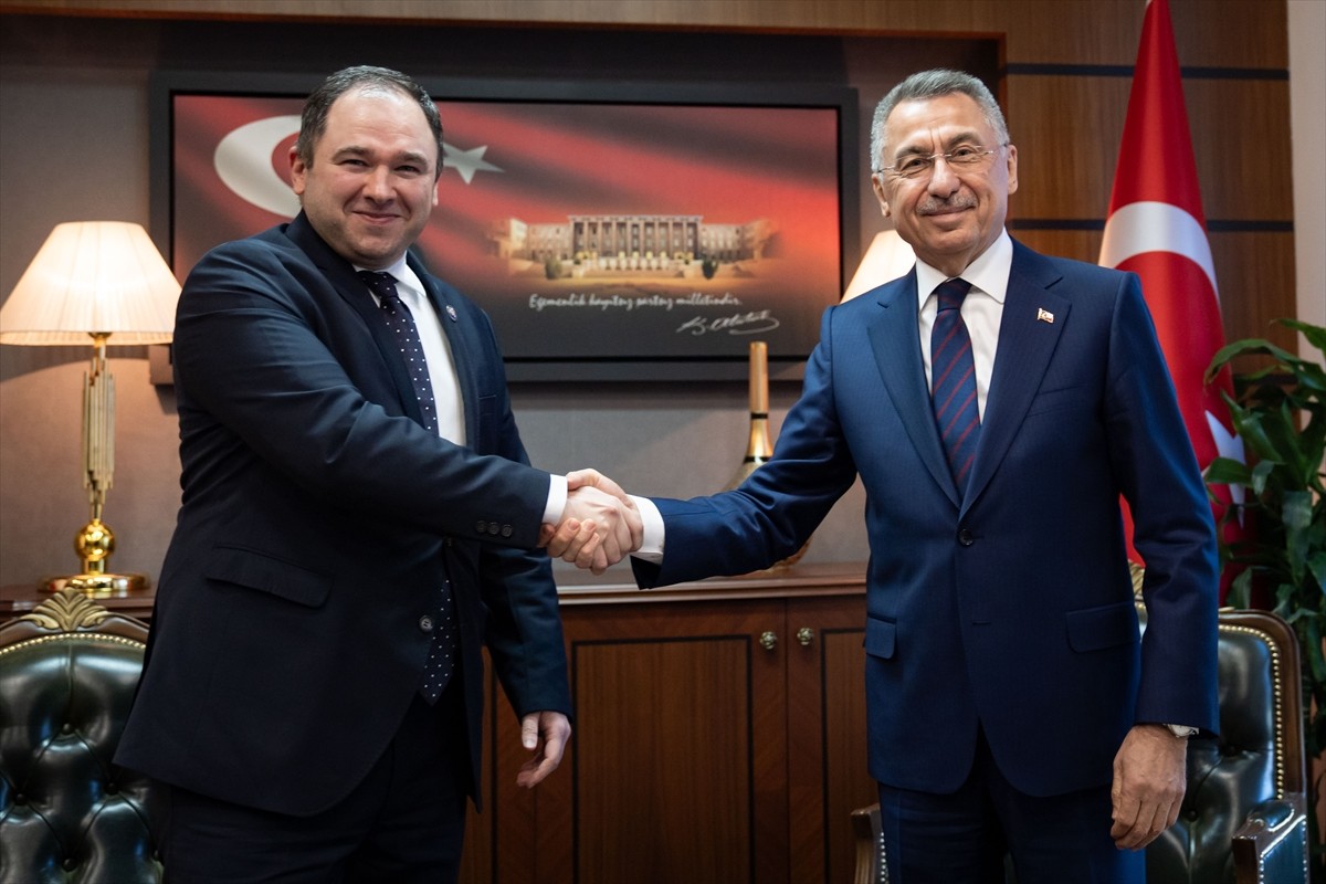 TBMM Dışişleri Komisyonu Başkanı Fuat Oktay (sağ), Gürcistan Parlamentosu Dışişleri Komisyonu...