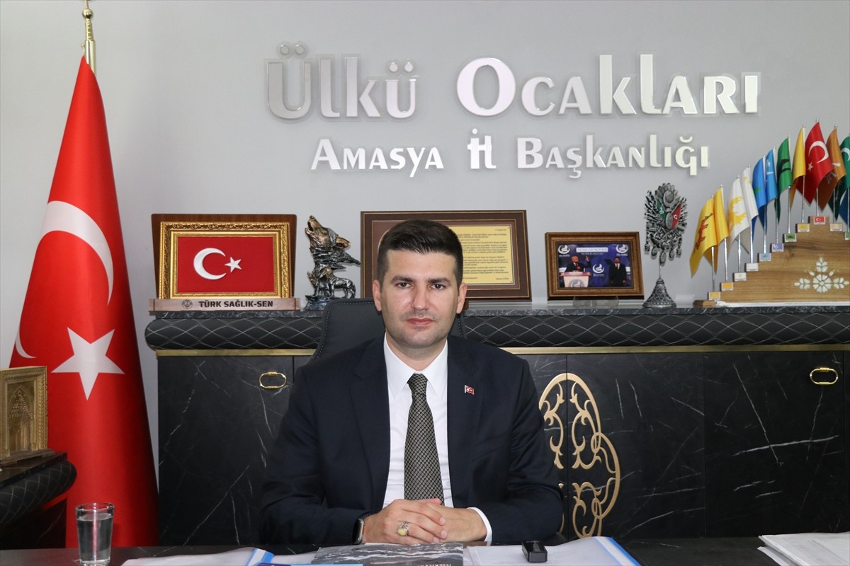 Ülkü Ocakları Genel Başkanı Ahmet Yiğit Yıldırım (fotoğrafta) Ülkü Ocakları Amasya İl Başkanlığı...