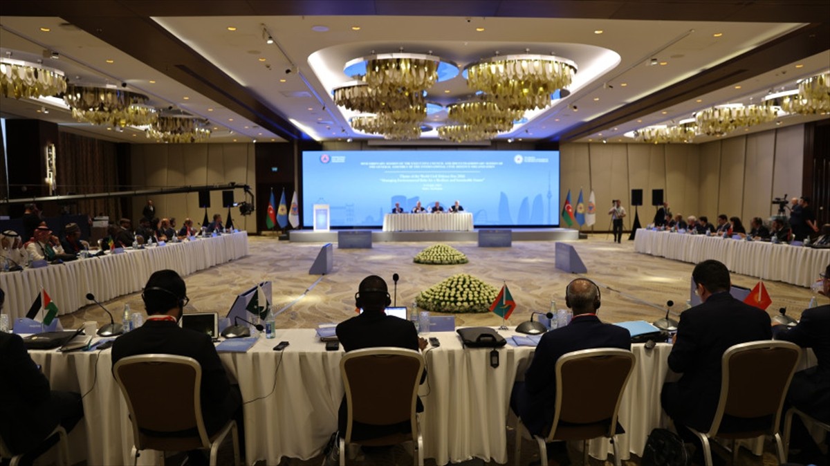 Azerbaycan'ın başkenti Bakü'de, Uluslararası Sivil Savunma Teşkilatı (ICDO) Yürütme Kurulu'nun 58....