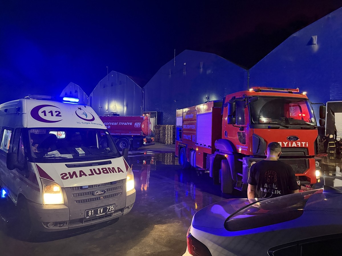 Düzce'de otomotiv yedek parça üreten fabrikada çıkan yangın hasara neden oldu. Dumanları fark eden...