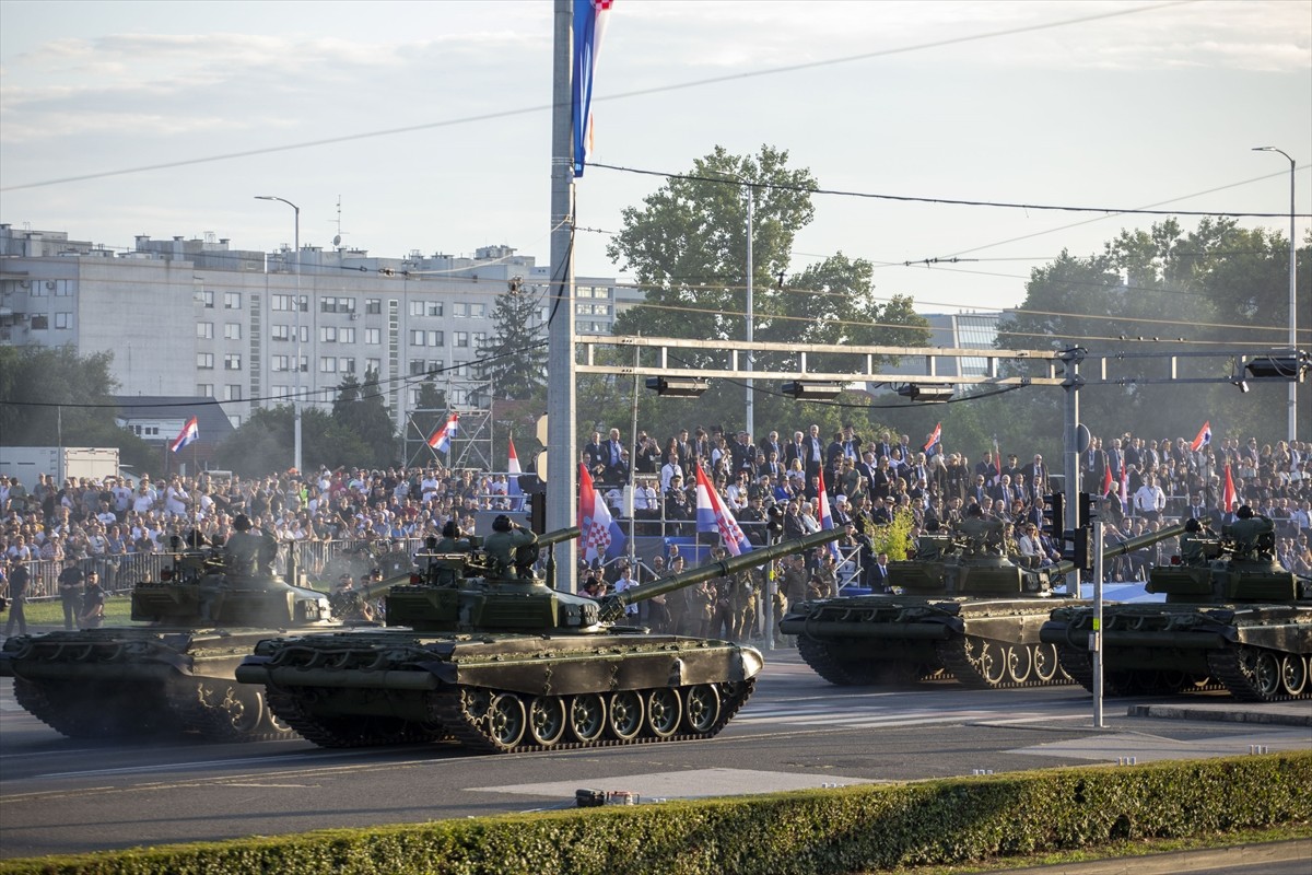 Hırvatistan'ın başkenti Zagreb'te, ordunun Sırplara karşı gerçekleştirdiği Fırtına (Oluja)...
