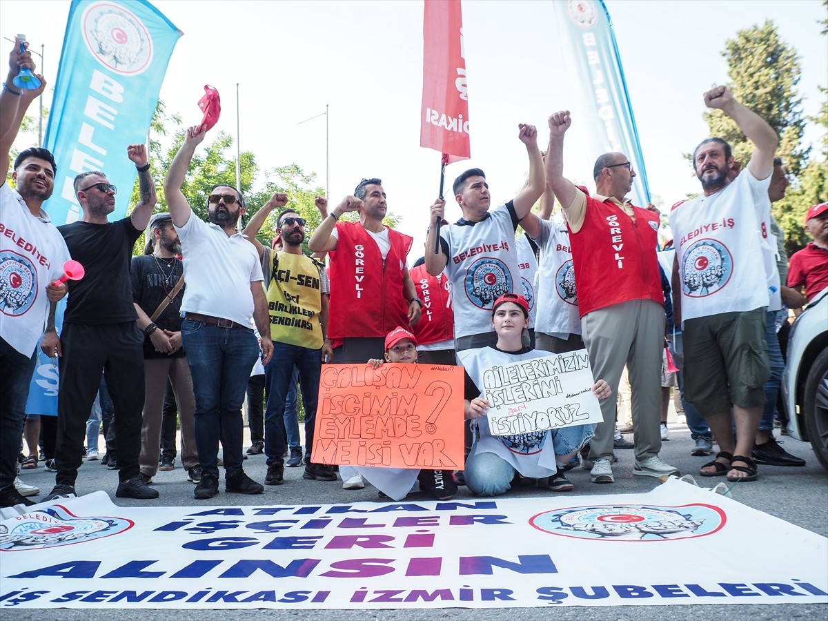 İzmir Büyükşehir Belediyesinden çıkarılan işçiler, Türkiye Belediyeler ve Genel Hizmetler İşçileri...