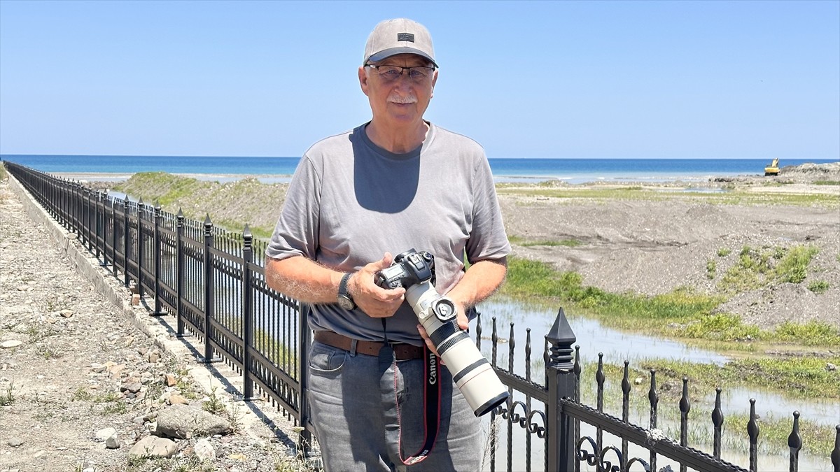 Kastamonu'nun Abana ilçesindeki Ezine Çayı'nda ülkede nadir görülen kara leylek görüntülendi....