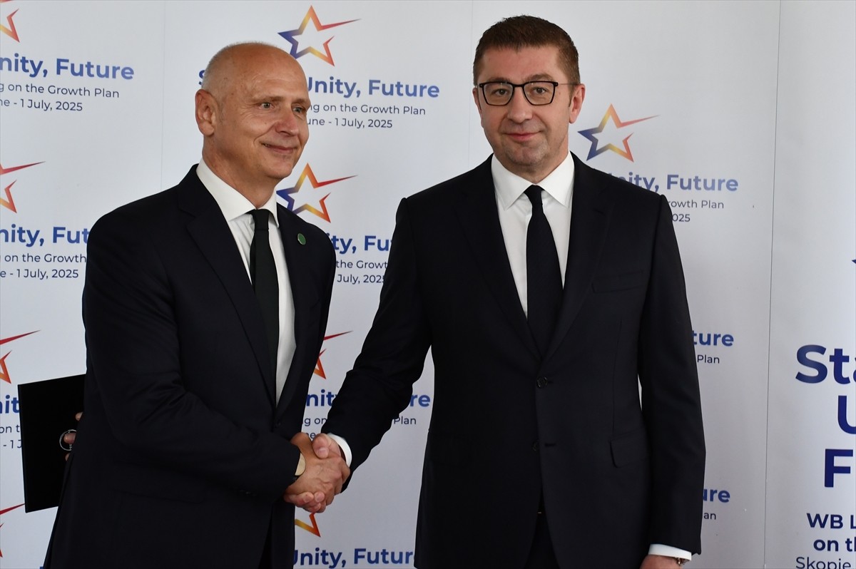 Kuzey Makedonya'nın başkenti Üsküp'te, Avrupa Birliği (AB) ve Batı Balkanlar Liderler Toplantısı...