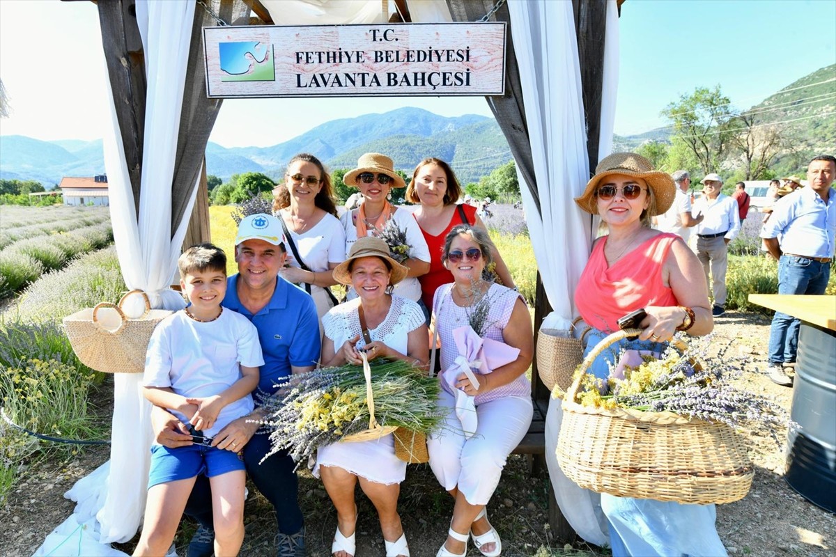 Muğla'nın Fethiye ilçesinde görsel şölen sunan mor tarlalarda lavanta hasadı yapıldı. Fethiye...