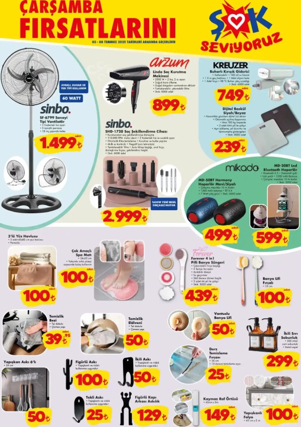 ŞOK Market 2 Temmuz'da Vantilatör ile Piyasayı Sarsacak!