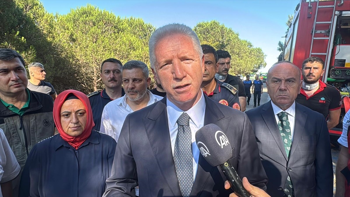 Sultangazi'de Hacı Bektaş-ı Veli Kent Ormanı'nda çıkan yangın, itfaiye ekiplerinin müdahalesiyle...