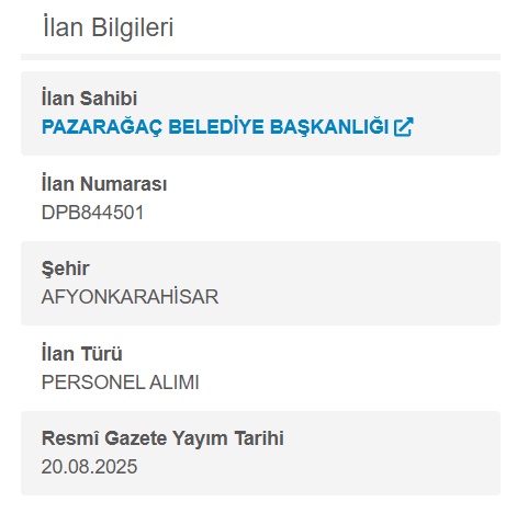 Afyon, Antep, Ankara, Edirne'de Personel Alımı: Zabıta, İtfaiye ve Diğer Kadrolar İçin İlanlar