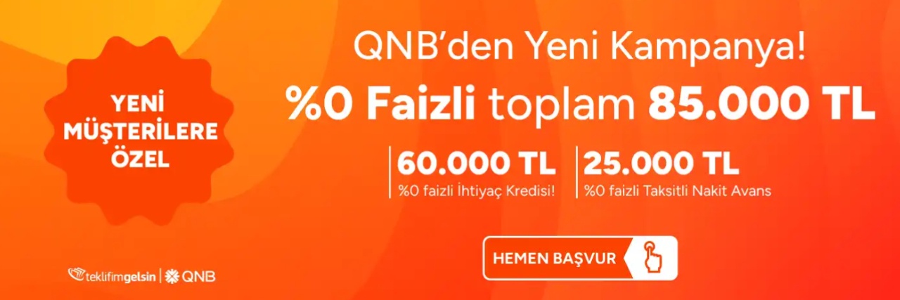 Bankalar Rekabeti: QNB 85.000 TL Faizsiz, Akbank %2,09 Düşük Faizli Kredi