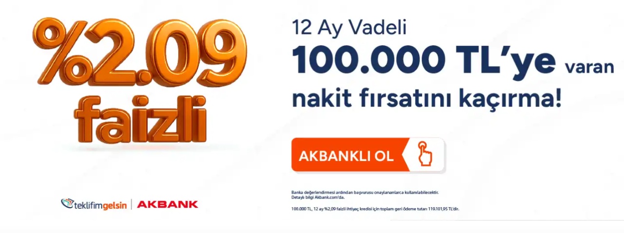 Bankalar Rekabeti: QNB 85.000 TL Faizsiz, Akbank %2,09 Düşük Faizli Kredi