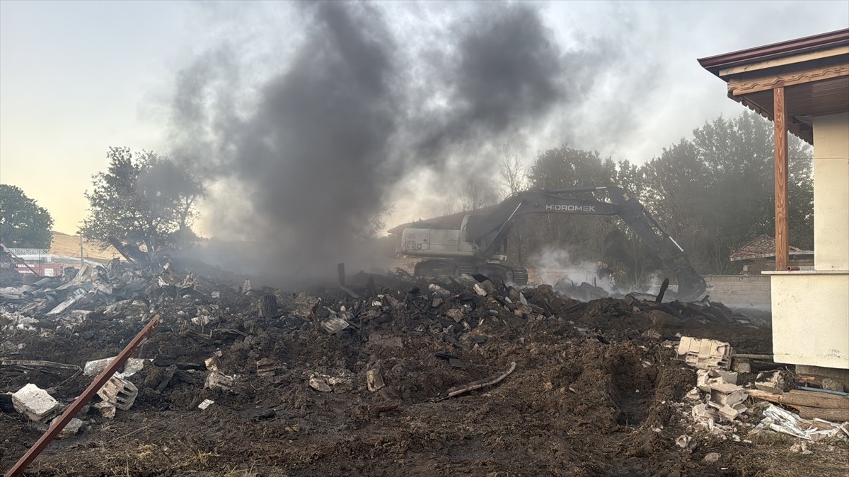 Bolu'nun Gerede ilçesinde anız yangınının köye ulaşması sonucu 3 ev, 2 ahır ve 2 samanlık yandı....