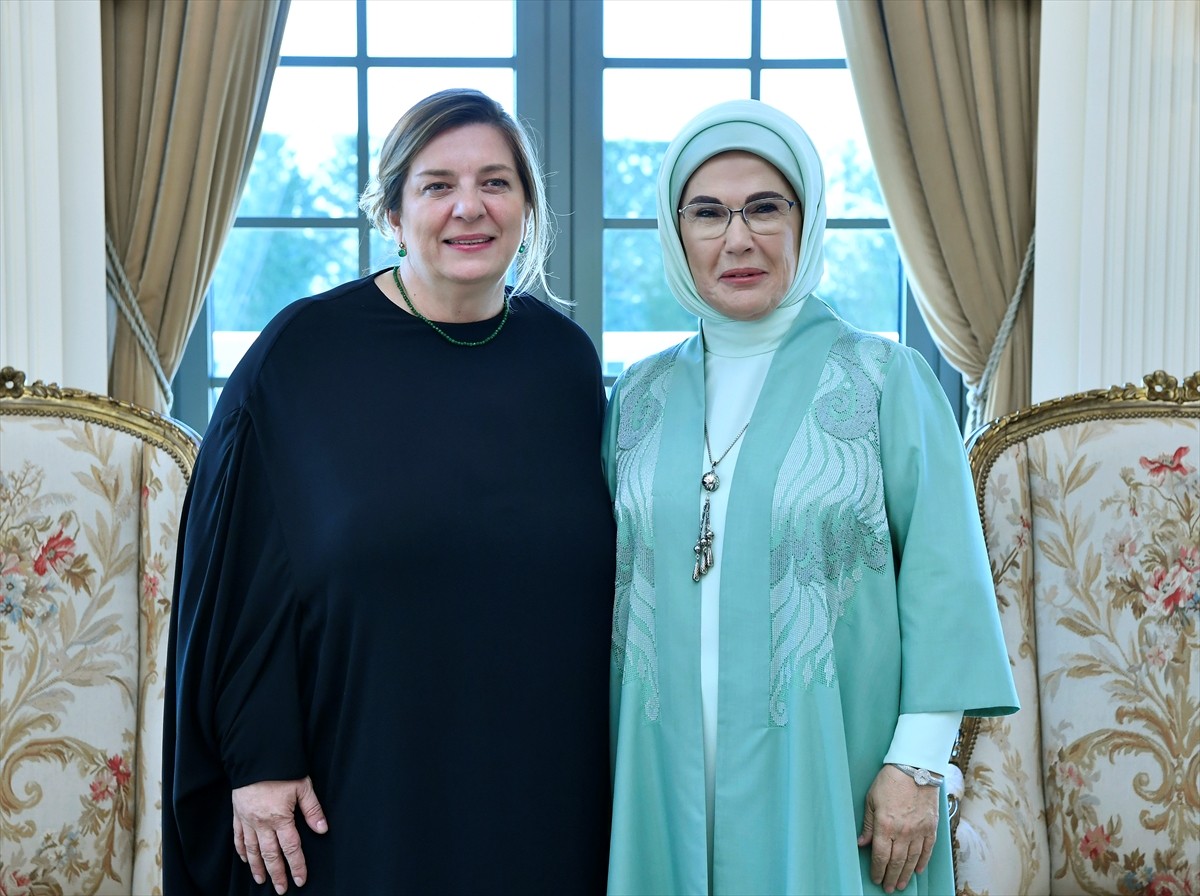 Cumhurbaşkanı Recep Tayyip Erdoğan'ın eşi Emine Erdoğan, Gürcistan Cumhurbaşkanı Mikheil...