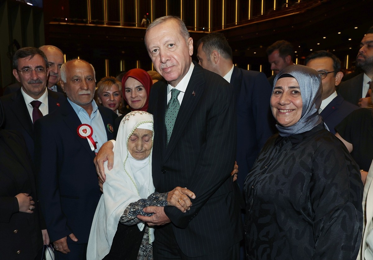 Cumhurbaşkanı Recep Tayyip Erdoğan, Cumhurbaşkanlığı Külliyesi'nde düzenlenen 30 Ağustos Zafer...