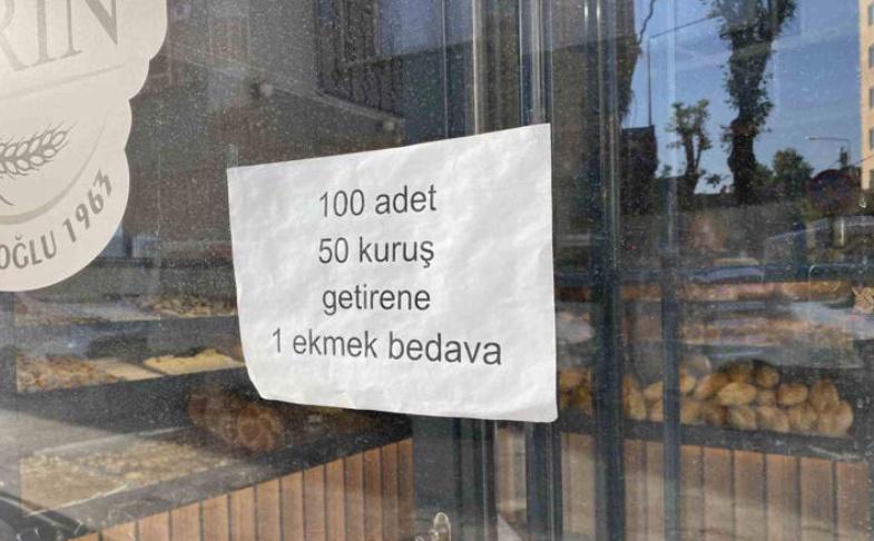 Eskişehir'de fırından ilginç kampanya: 100 adet 50 kuruş getirene 1 ekmek bedava