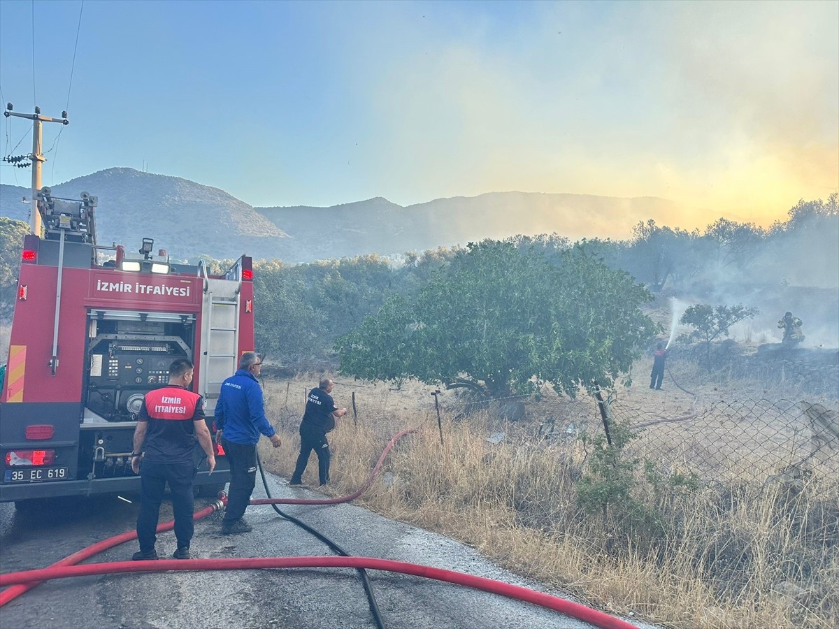 İzmir'in Dikili ilçesi Çandarlı Mahallesi'ndeki Bimeyko Sitesi'nde gece saatlerinde çıkan ve...