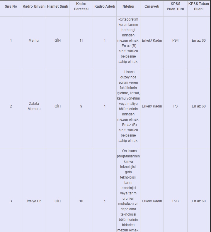 KPSS 60'la Memur Fırsatı: Afyonkarahisar, Yozgat ve Mardin'den İlanlar
