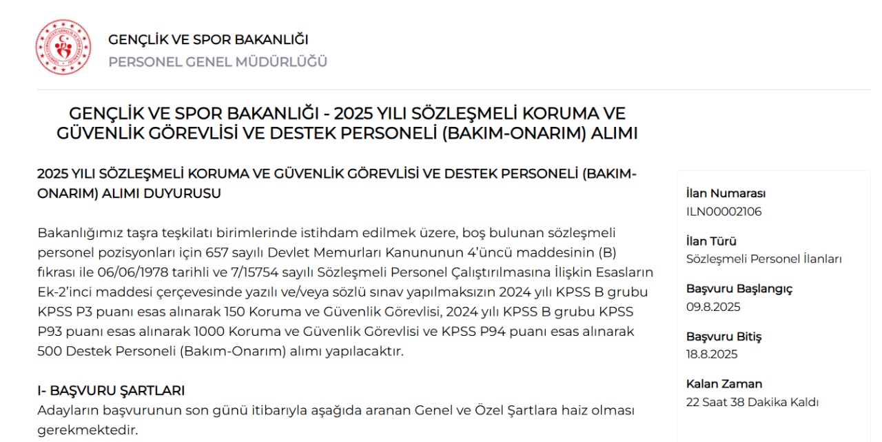 KPSS'li KPSS'siz Alımda Son Saatler: 1670 Personel İçin Başvurular Bugün Sona Eriyor