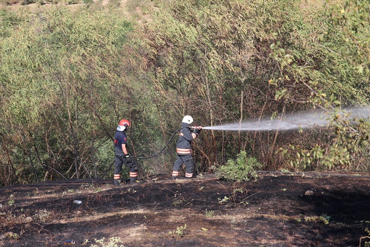Trabzon'un Ortahisar ilçesinde çıkan örtü yangını söndürüldü.