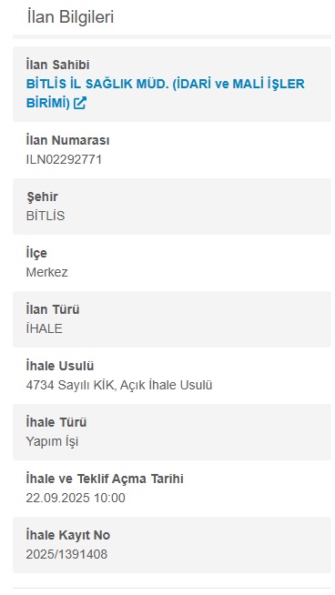 Bitlis'te Üç Büyük Yatırım: 112, Yol ve Stadyum İhaleleri Açıldı