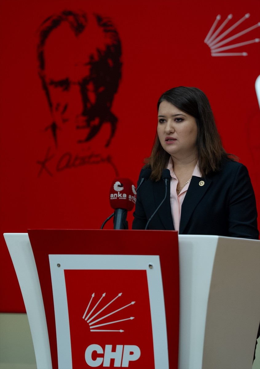 Cumhuriyet Halk Partisi Genel Başkan Yardımcısı Gökçe Gökçen, partisinin genel merkezinde...