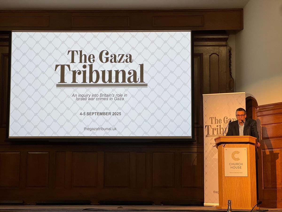 İngiltere'nin başkenti Londra'da düzenlenen temsili "Gazze Mahkemesi"nde (The Gaza Tribunal)...