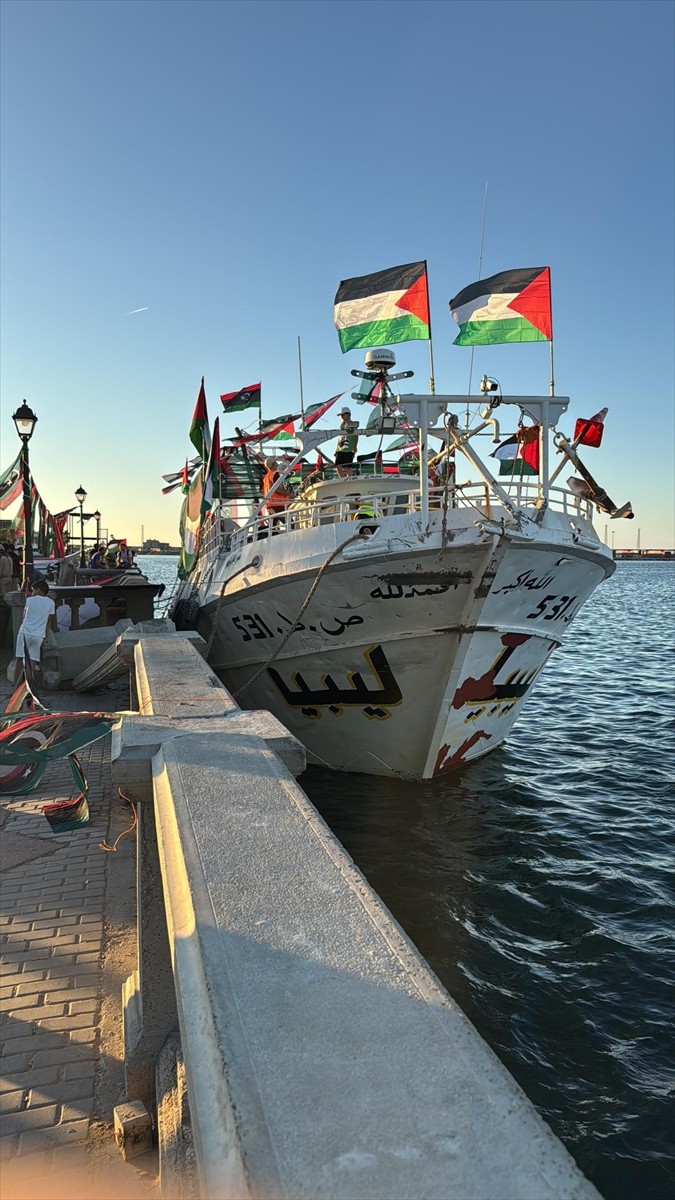 Libya'dan Küresel Sumud Filosu'na katılacak olan "Ömer Muhtar" gemisi bugün yola çıkıyor....