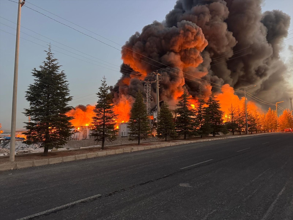 Niğde Organize Sanayi Bölgesi'nde (OSB) faaliyet gösteren ambalaj fabrikasında çıkan yangına...