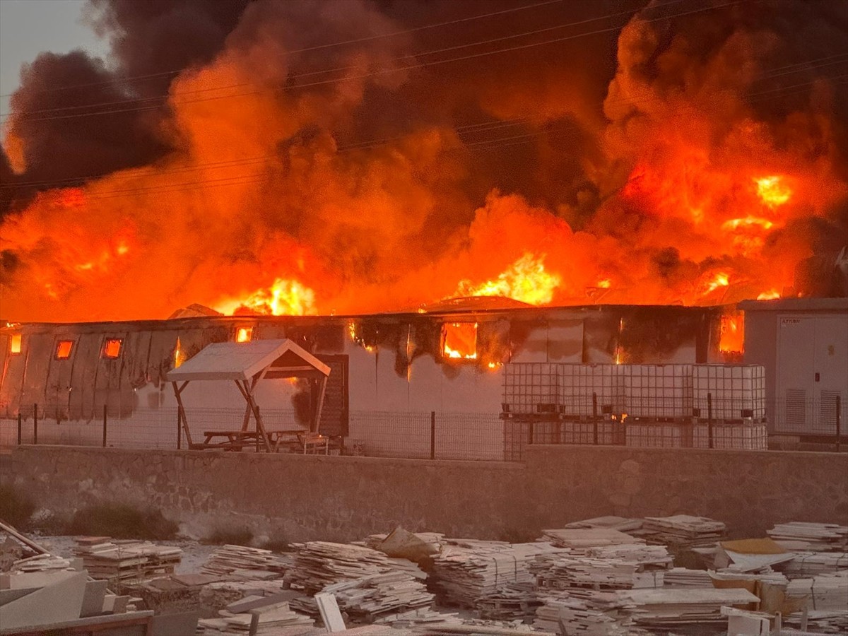 Niğde Organize Sanayi Bölgesi'nde (OSB) faaliyet gösteren ambalaj fabrikasında çıkan yangına...