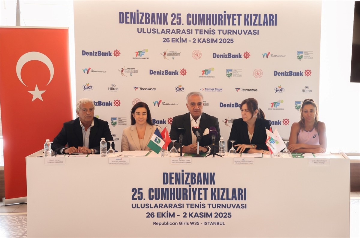 DenizBank 25. Cumhuriyet Kızları Uluslararası Tenis Turnuvası'nın basın toplantısı...