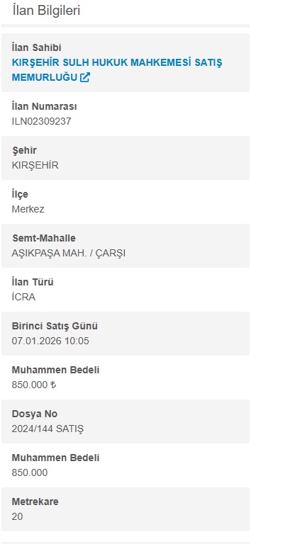 İcradan ve Mahkemeden Satılık Gayrimenkuller: Çanakkale Biga ve Kırşehir'de Kelepir Fırsatlar