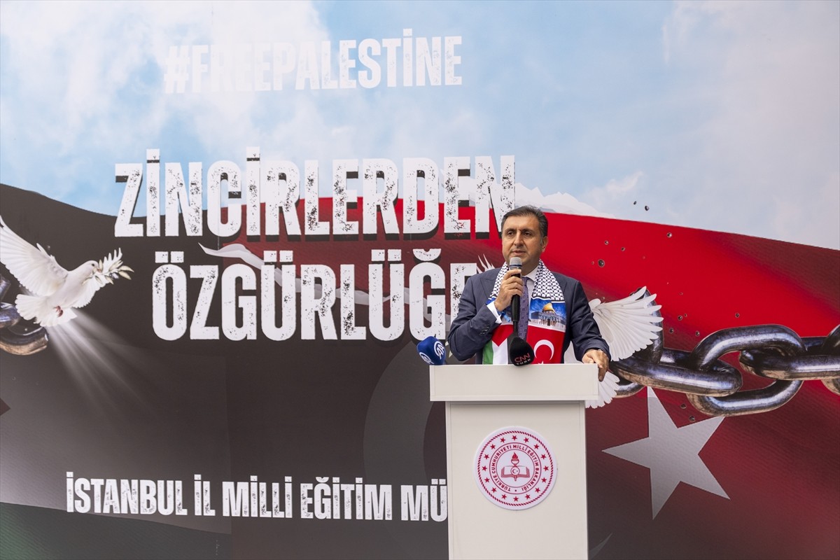 İstanbul İl Milli Eğitim Müdürlüğünce Gazze için "Zincirlerden Özgürlüğe Filistin Farkındalık...