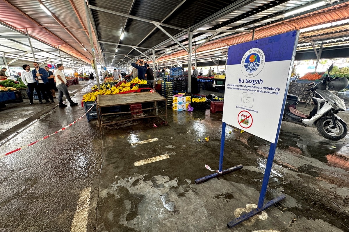 Mersin'in Yenişehir ilçesinde müşterisine kötü davrandığı belirlenen pazar esnafına 15 gün süreyle...