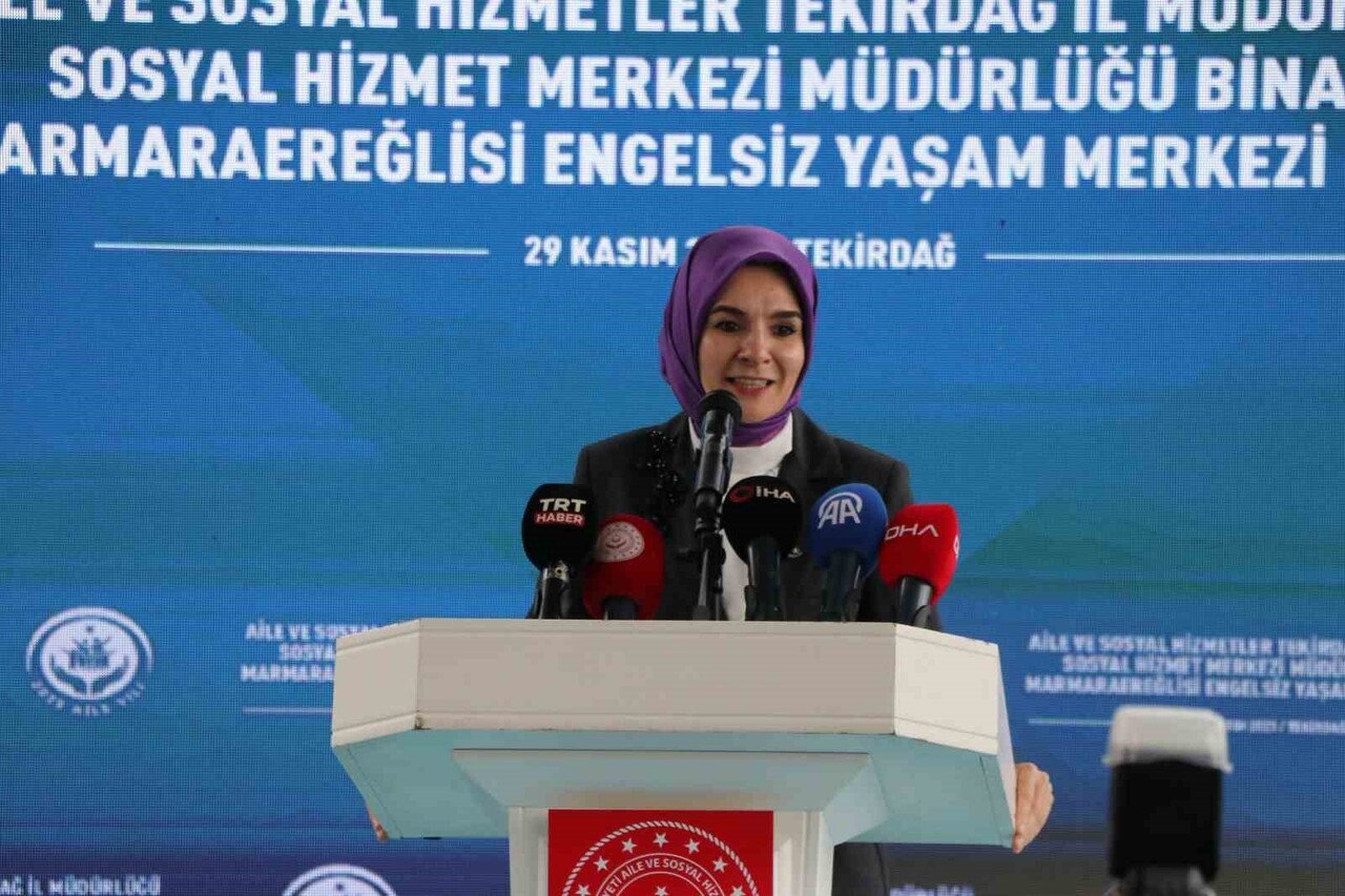 BAKAN GÖKTAŞ, TEKİRDAĞ'DA TEMEL ATMA TÖRENİNE KATILDI