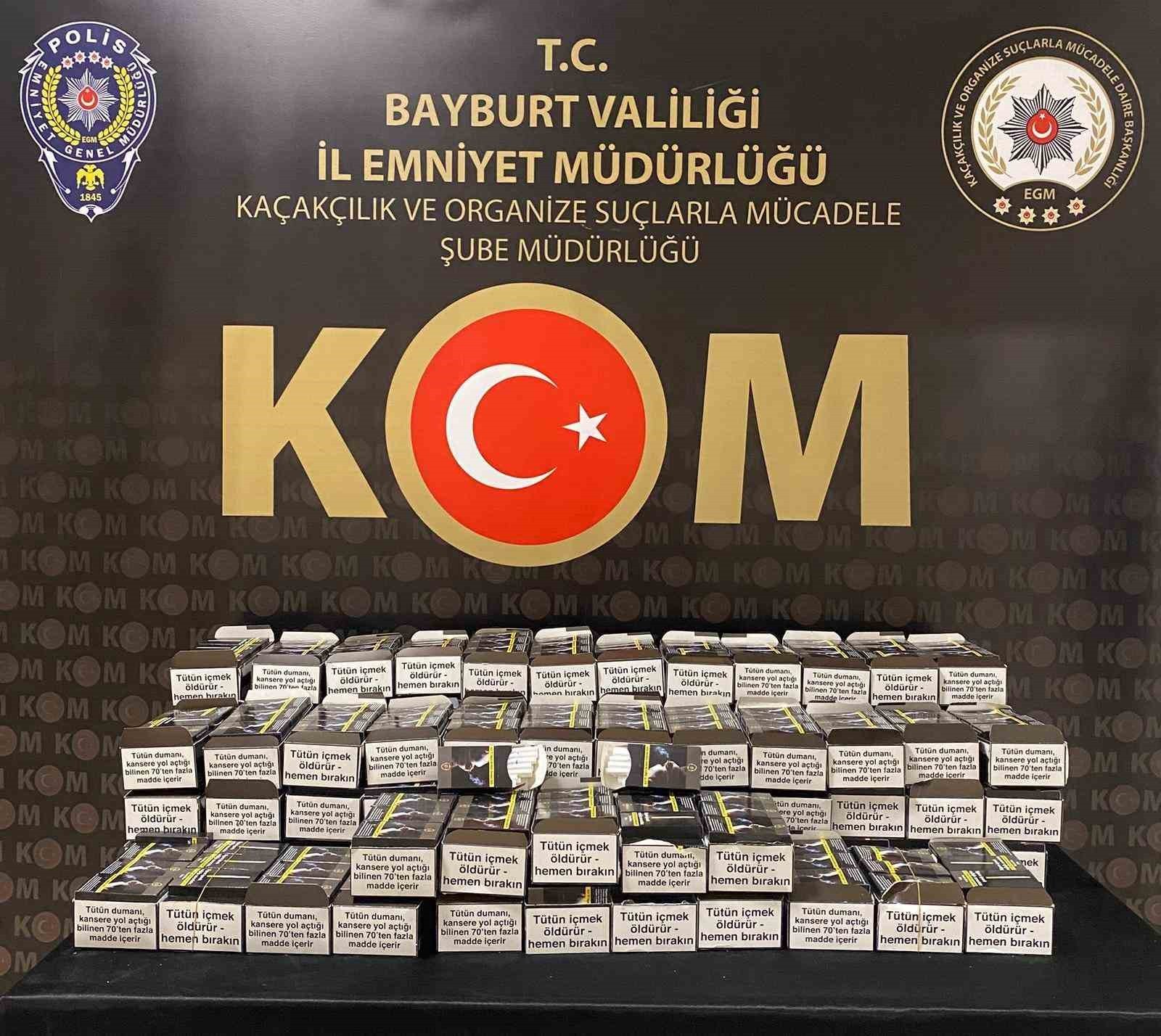 BAYBURT’TA KAÇAK TÜTÜN VE ALKOL OPERASYONU YAPILDI