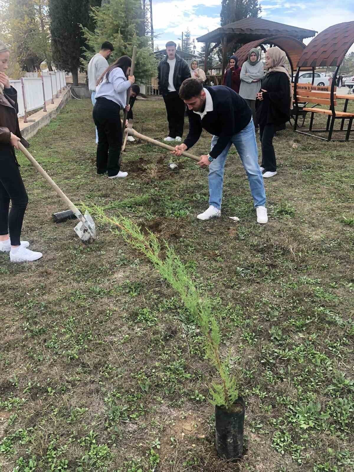 BŞEÜ SÖĞÜT MYO’DA YENİ FİDANLAR TOPRAKLA BULUŞTU