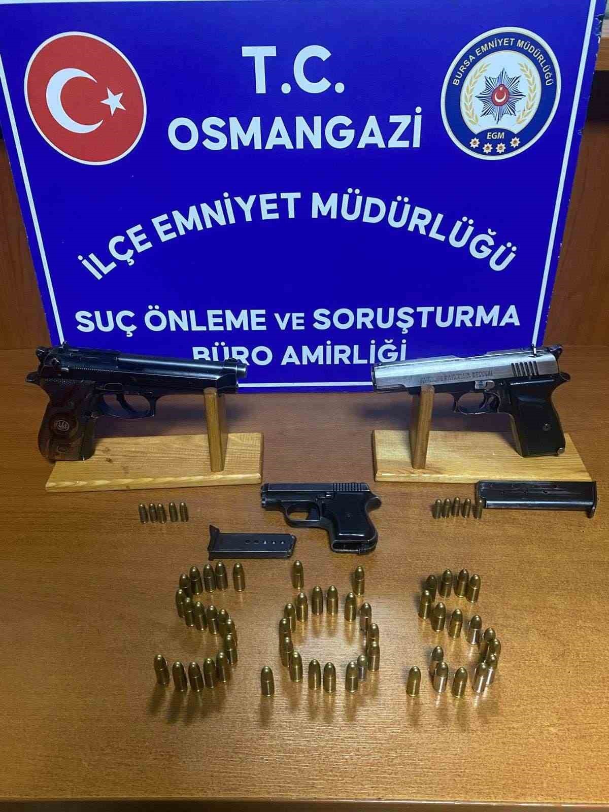BURSA EMNİYET MÜDÜRLÜĞÜ EKİPLERİ TARAFINDAN RUHSATSIZ SİLAH İMALATI VE BULUNDURULMASINA YÖNELİK...