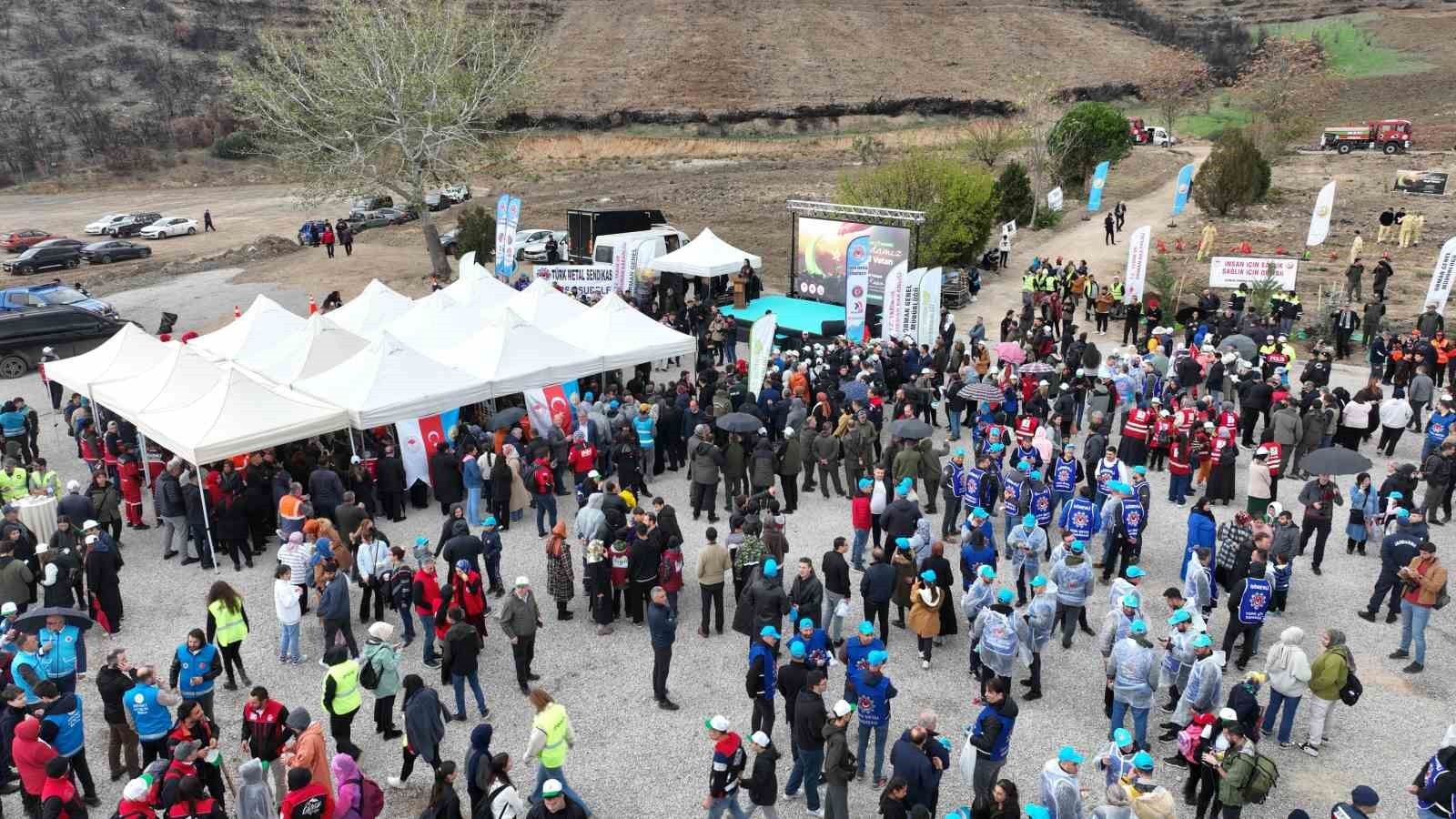 BURSA (İHA) - BURSA'NIN GÜRSU İLÇESİNDE TEMMUZ AYINDA KÜLE DÖNEN ORMANDA YÜZLERCE KİŞİNİN...