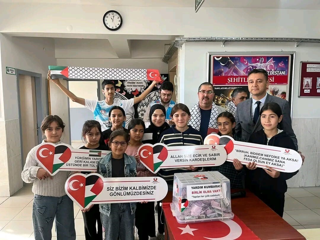 DEVELİ İNSANİ YARDIM DERNEĞİ VE SİNDELHÖYÜK FATİH İMAM HATİP ORTAOKULU TARAFINDAN FİLİSTİNLİ...