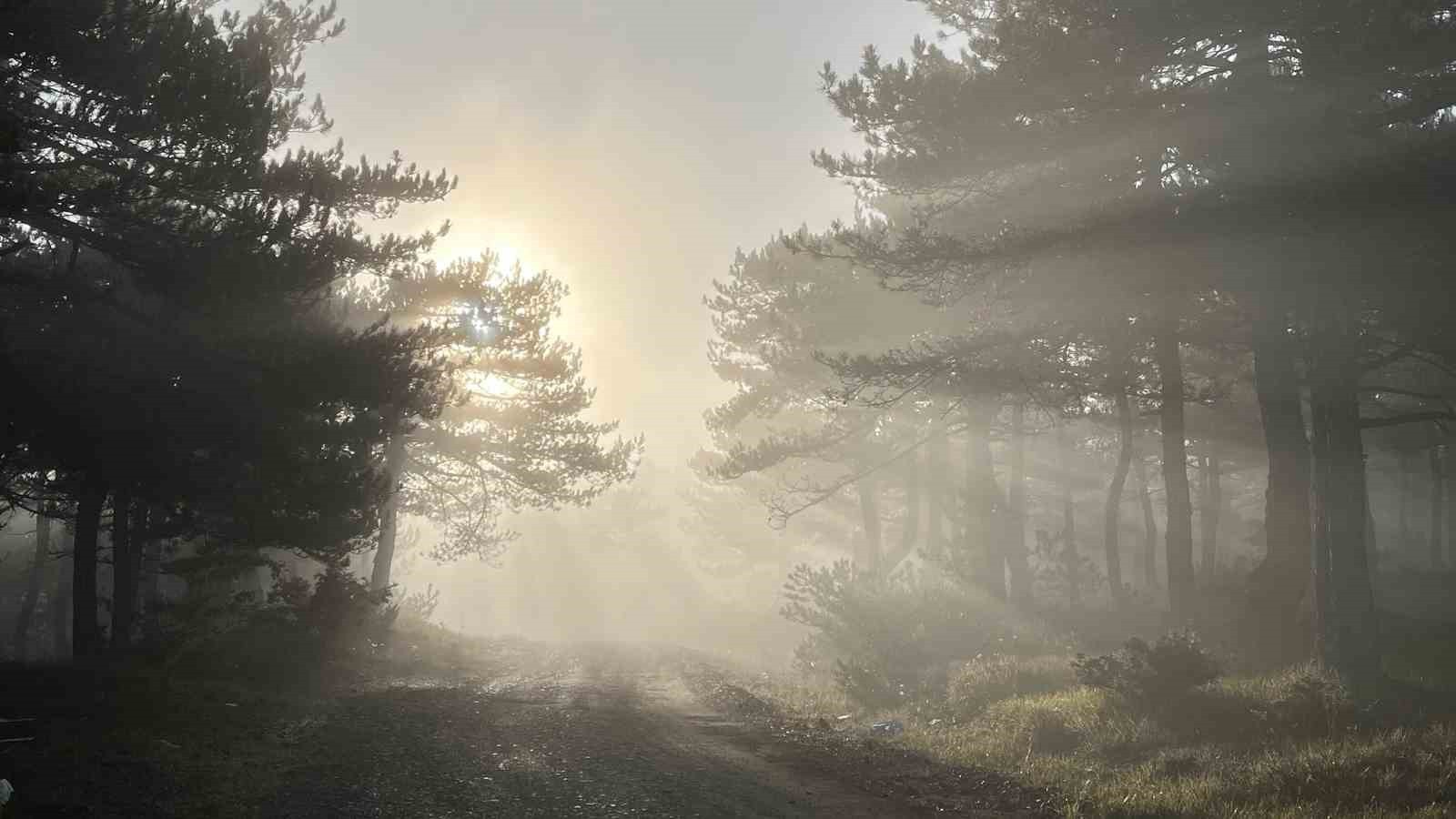 ESKİŞEHİR'İN GÜNEYBATISINDA KONUMLANAN BOZDAĞ'IN YÜKSEK RAKIMLI KESİMLERİ, SABAH SAATLERİNDE...