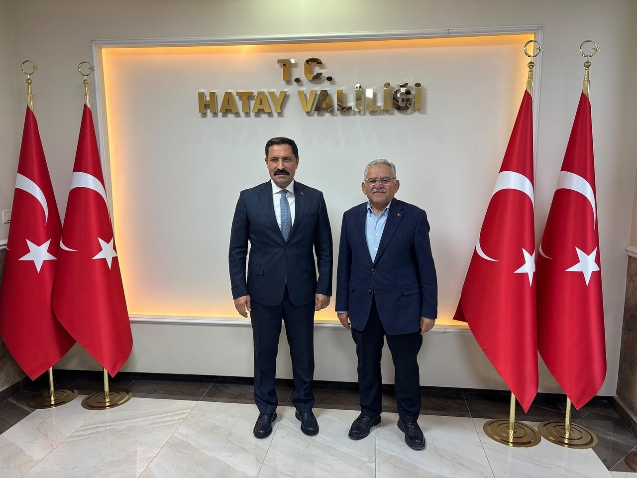KAYSERİ BÜYÜKŞEHİR BELEDİYE BAŞKANI DR. MEMDUH BÜYÜKKILIÇ, HATAY VALİSİ MUSTAFA MASATLI VE HATAY...